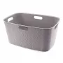 CURVER Softex 45L Wäschekorb, Graubraun, 57x37x27cm