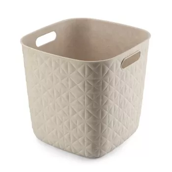 CURVER Softex quadratischer Aufbewahrungskorb 15L Kreideweiß 27,9x27,9x26,9cm