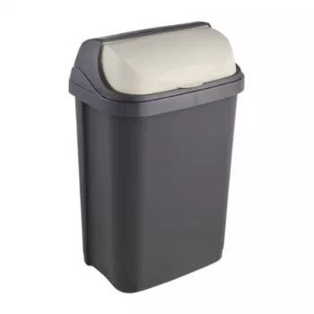 KEEEPER Rasmus 10L Abfalleimer mit Drehdeckel, Graphit