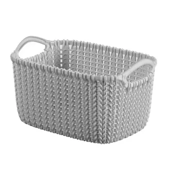 CURVER Korb Knit XS rechteckig 3L Hellgrau 25x18x14cm