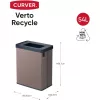 CURVER Rechteckiger metallisierter Abfallbehälter Verto Recycle 54L Pearl Pink