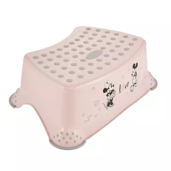 keeeper Tritthocker Tomek Minnie Mouse, 40,5 x 28,5 x 14 cm, Rosa, 120 kg Belastbarkeit, Rutschfest