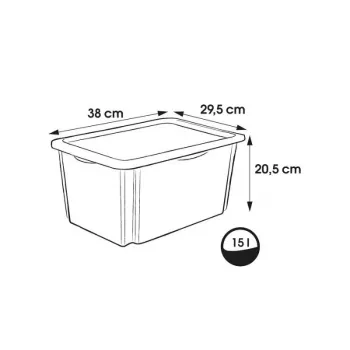 KEEEPER Aufbewahrungsbox mit Deckel 15L Karolina Paw Patrol 38x29,5x20,5 cm Hellblau