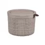 CURVER Korb mit Deckel Jute Rund 2L Ø17x13cm Beige