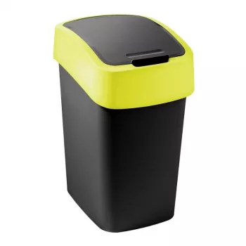 Curver Flip Bin 9L Schwarz und Gelb Abfallbehälter
