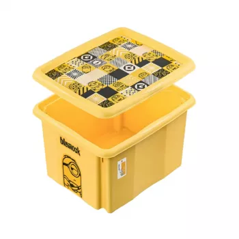 KEEEPER Aufbewahrungsbox mit Deckel 15L Karolina „Minions Mosaik“ 38x29,5x20,5 cm Gelb