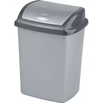 Curver Dominik 25L Abfalleimer Silber