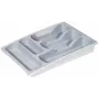 CURVER Besteckkasten 30x42x6,4 cm Grau – 6 Fächer, spülmaschinenfest, BPA-freies Polypropylen