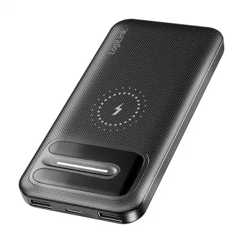LogiLink PA0343RF Wireless Powerbank 10000 mAh Schwarz