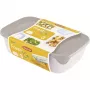 Curver Fresh & Go Aufbewahrungsboxen-Set, 3 rechteckige Behälter, 2L + 1L + 0,5L, transparent mit farbigen luftdichten Deckeln