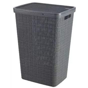 CURVER Wäschebox Jute 58L 43x34x60cm Dunkelgrau