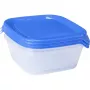 CURVER Fresh&Go Aufbewahrungsschüssel-Set mit 3, je 0,8 L, Blau, luftdichte Deckel, BPA-frei, Mikrowelle, Gefrierschrank, Spülmaschinenfest