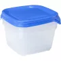 Curver Fresh & Go Set aus 3 quadratischen Frischhalteboxen 1,2L Blau