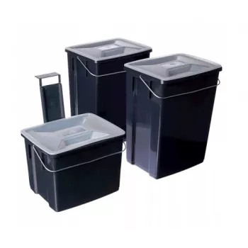 CURVER Biobox Abfalleimer-Set 2x10L + 6L Grau