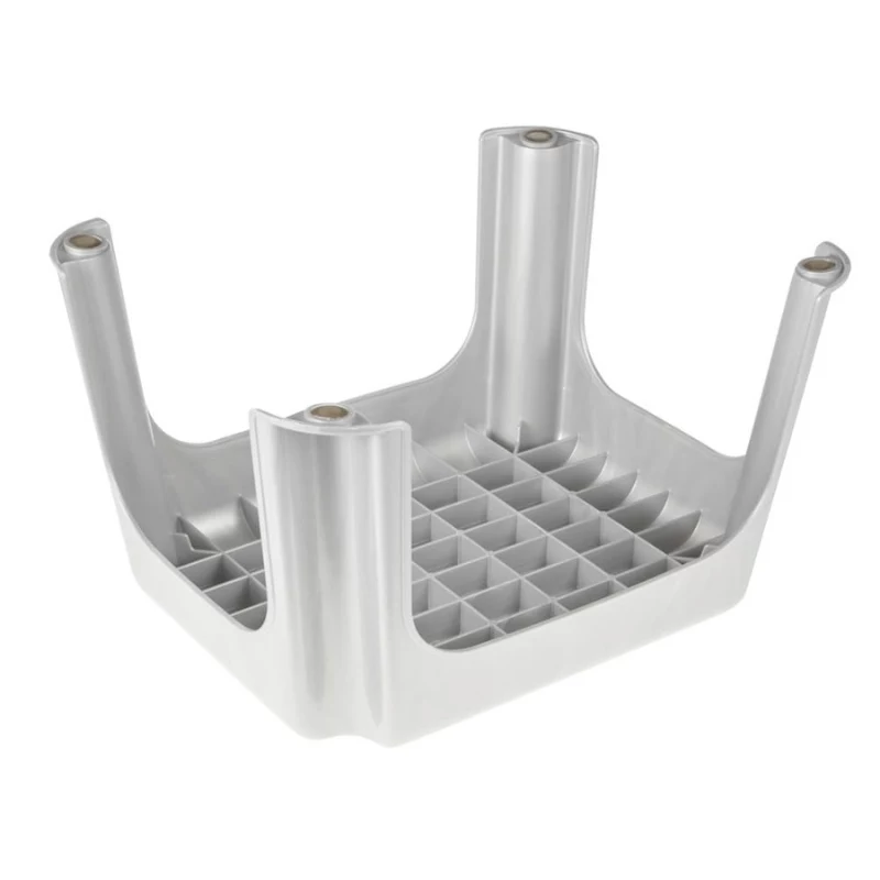 KEEEPER Hocker Tim 36,5 x 30 x 24 cm Hell Silber, FSC-zertifizierter Bambus, 150 kg Tragkraft