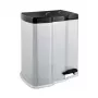 KEEEPER Tretmülleimer für Mülltrennung 7+15L Gunnar 39,5x29x43,5cm Hell Silber