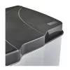 KEEEPER Tretmülleimer für Mülltrennung 7+15L Gunnar 39,5x29x43,5cm Hell Silber