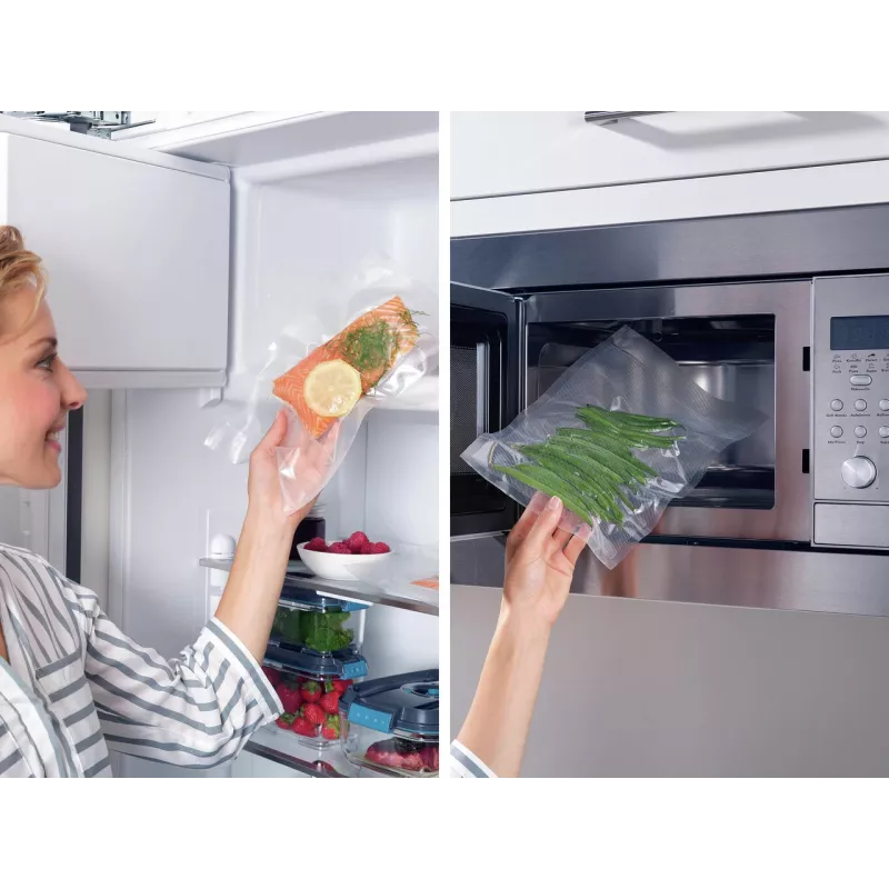 LEIFHEIT Vakuumierbeutel 50er-Pack 20x30 cm, BPA-frei, Sous-Vide- & Gefriergeeignet, Universell Passend