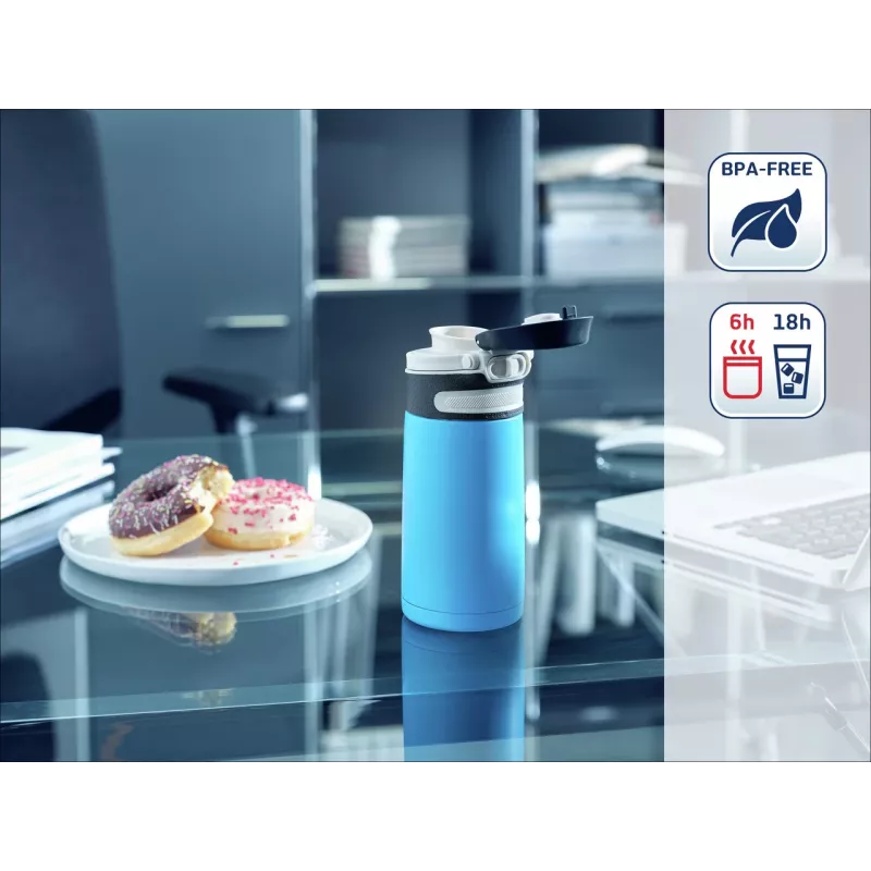 LEIFHEIT Thermo Mug Flip 350ml Hellblau