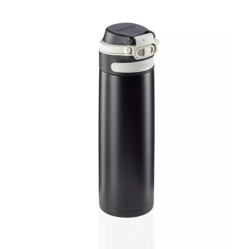 LEIFHEIT Thermo Flip 600ml schwarzer isolierter Reisebecher