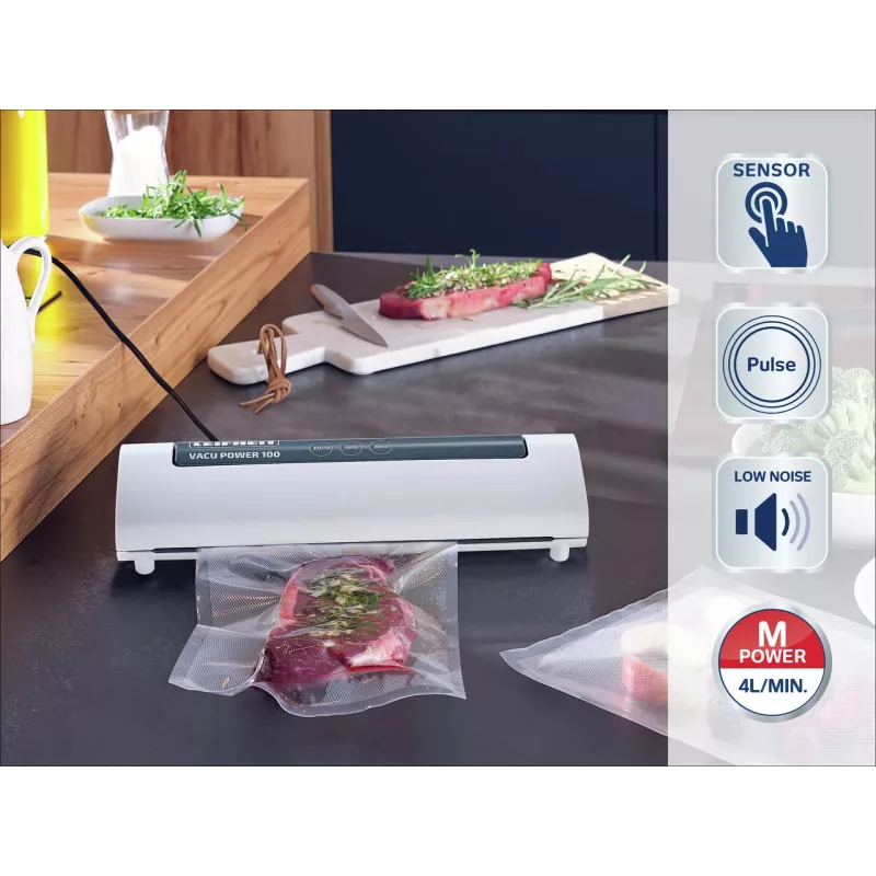 LEIFHEIT Vacu Power 100 Vakuumiergerät Weiß/Silber