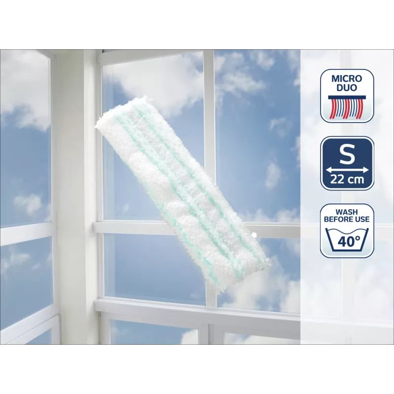 LEIFHEIT Fensterbürste Ersatzschwamm Fenster- & Rahmenreiniger 3in1 Mini micro duo