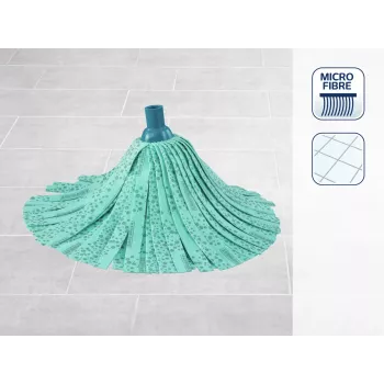 LEIFHEIT Classic Mop Viscose Plus | Hochsaugfähiger Streifenmop für Hartböden