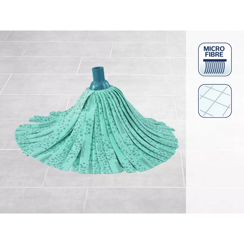LEIFHEIT Classic Mop Viscose Plus | Hochsaugfähiger Streifenmop für Hartböden