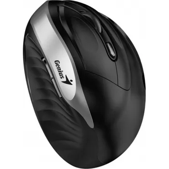 UNITEK Genius Ergo 8250S Kabellose Ergonomische Maus, 1600 DPI, Schwarz-Silber