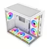 FSP Fortron M341-WA Mid-Tower PC-Gehäuse mit gehärtetem Glas und 4 ARGB-Lüftern