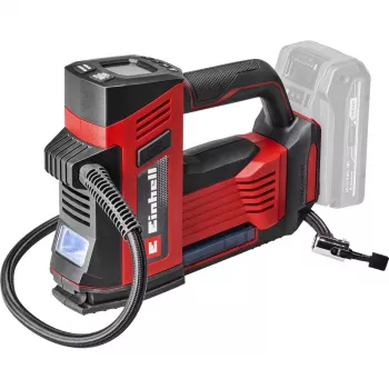 Einhell Power X-Change Akku-Autokompressor CE-CC 18/23 D Li-Solo, 18V, 11 bar, Digitalanzeige, LED-Licht, Rot/Schwarz (Solo-Gerät)