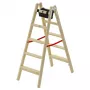 HAILO H77 ComfortLine Beidseitige Holz-Stehleiter 2x5 Stufen