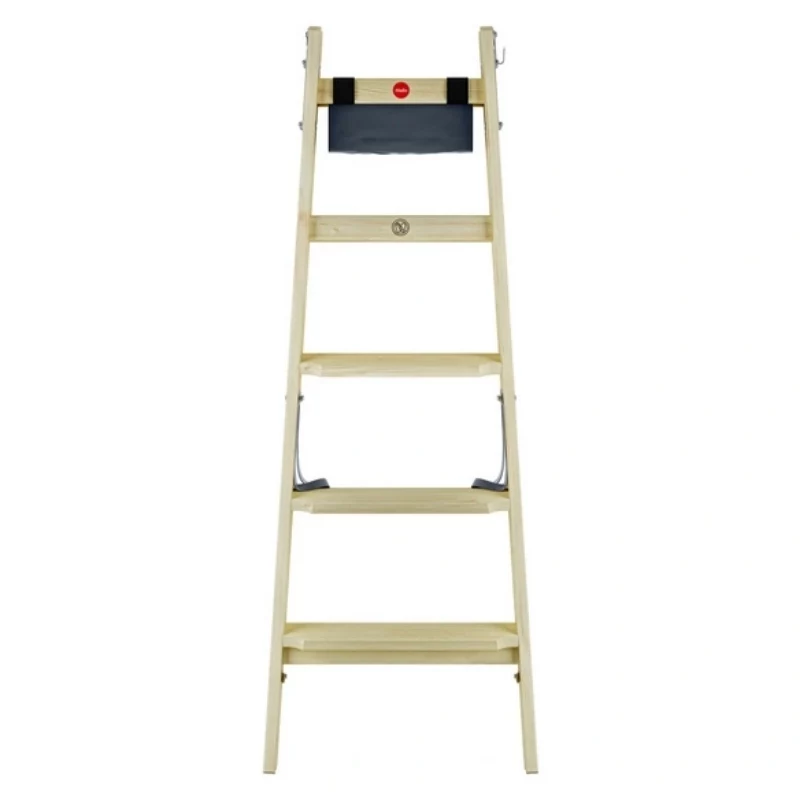 HAILO H77 ComfortLine Beidseitige Holz-Stehleiter 2x5 Stufen