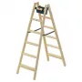 HAILO Doppelseitige Leiter H77 ComfortLine Holz 2x6 Stufen