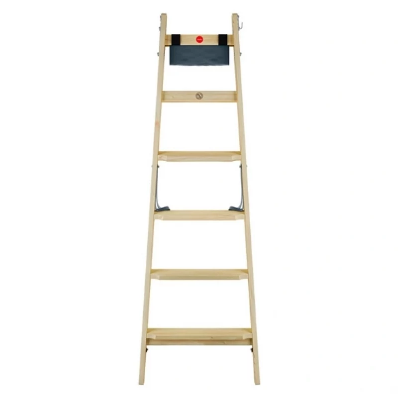 HAILO Doppelseitige Leiter H77 ComfortLine Holz 2x6 Stufen