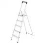 Hailo L40 StandardLine 4-stufige Aluminium-Sicherheits-Stehleiter mit Multifunktionsablage, 150 kg Traglast, EN 131