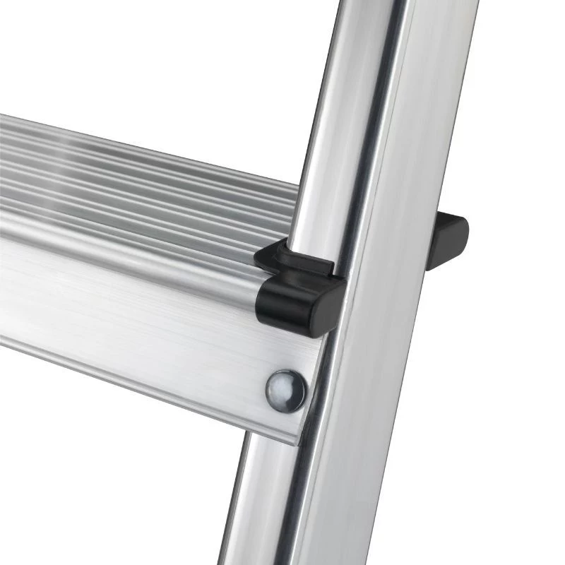 Hailo L40 StandardLine 4-stufige Aluminium-Sicherheits-Stehleiter mit Multifunktionsablage, 150 kg Traglast, EN 131