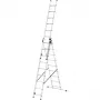 HAILO ProfiStep Combi Leiter Aluminium 3x12 Sprossen