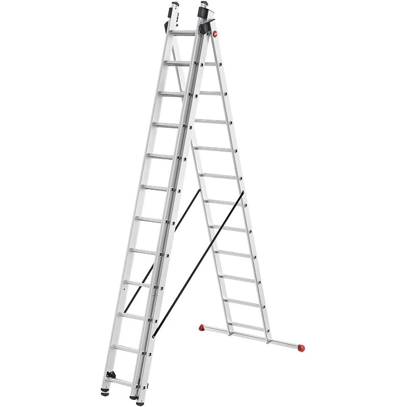 HAILO ProfiStep Combi Leiter Aluminium 3x12 Sprossen