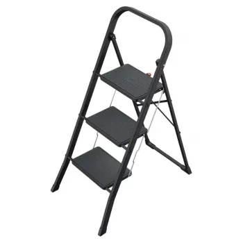 HAILO K44 StandardLine Klapptritt, 3 Stufen, Sicherheitsbügel, Schwarz, 150 kg