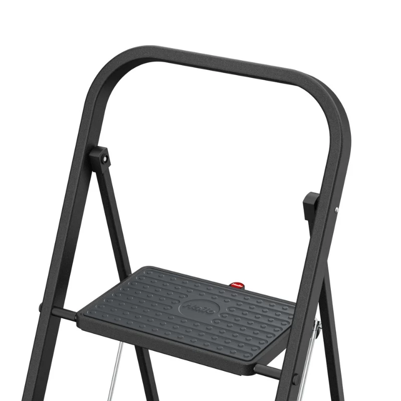 HAILO K44 StandardLine Klapptritt, 3 Stufen, Sicherheitsbügel, Schwarz, 150 kg