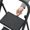 HAILO K44 StandardLine Klapptritt, 3 Stufen, Sicherheitsbügel, Schwarz, 150 kg
