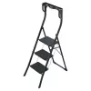 HAILO K77 ComfortLine Klapptritt, 3 Stufen, Aluminium, Sicherheitsbügel, Schwarz, 150 kg