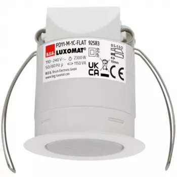 BEG BRCK LUXOMAT PD11-M-92583 Superflacher Deckenpräsenzmelder für Hohldecken, PIR, 360°, 2300W, Weiß