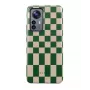 iLike Xiaomi 12 Pro Burga Ivy League Tough Case – Dual-Layer Hybrid Schutz, geometrisches Design in Grün/Weiß/Gold