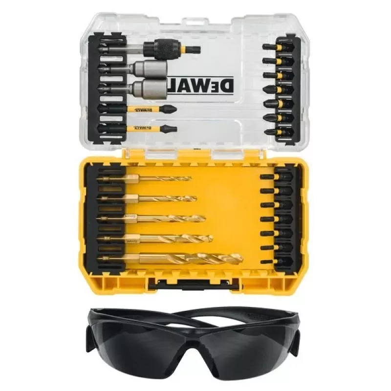 DEWALT DT70735T-QZ 25-teiliges EXTREME FLEXTORQ Schrauberbit-Set mit magnetischem Bithalter, TSTAK-Koffer