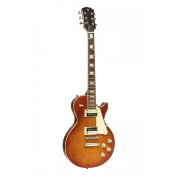 Stagg SEL-STD Vintage Sunburst E-Gitarre mit Set-Neck, Erle-Korpus, Palisander-Griffbrett, HH-Tonabnehmern