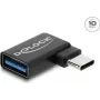 Delock USB 10 Gbps USB Type-C™ Stecker auf USB Type-A Buchse Adapter, links abgewinkelt