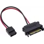 InLine® SATA-Stromadapterkabel, SATA-Buchse auf SlimSATA-Stecker, 0,15 m
