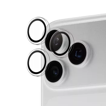 PanzerGlass PG Hoops Kamera-Objektivschutz für iPhone 15 Pro/Pro Max – Klares gehärtetes Glas, 9H, Anti-Schmutz, Kratzfest, Einfache Installation